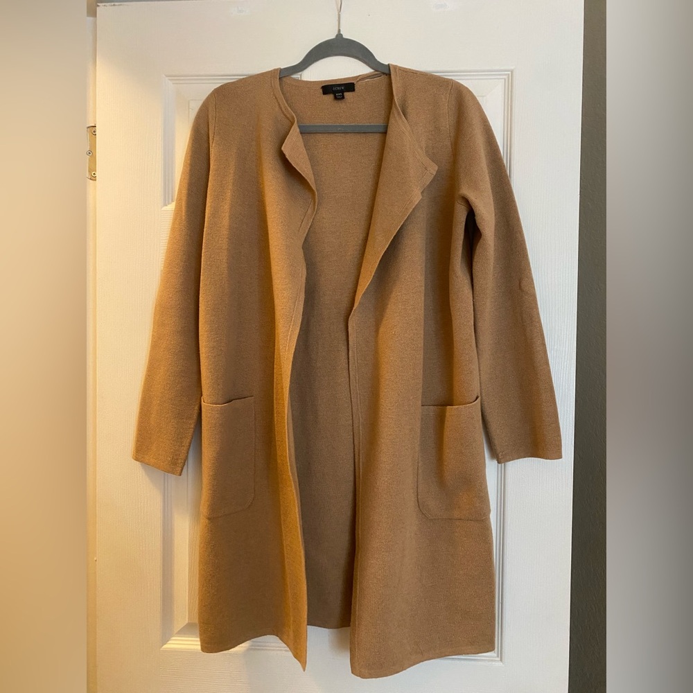 J Crew Ella open-front long sweater-blazer XXS